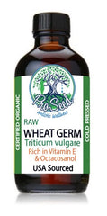 RAW Organic Wheat Germ Oil | GLASS BOTTLE | Virgin Unfiltered Unrefined Cold Pressed NON-GMO | High OMEGAS, High Vitamin E | Healthy Essential Fatty Acids | Anti-Aging Skin Oil | 4oz