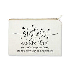 Sisters Are Like Stars Makeup Bag Case for Sister Birthday Gifts Cosmetic Bag Best Friends Gift for Big Little Sisters (sisters)