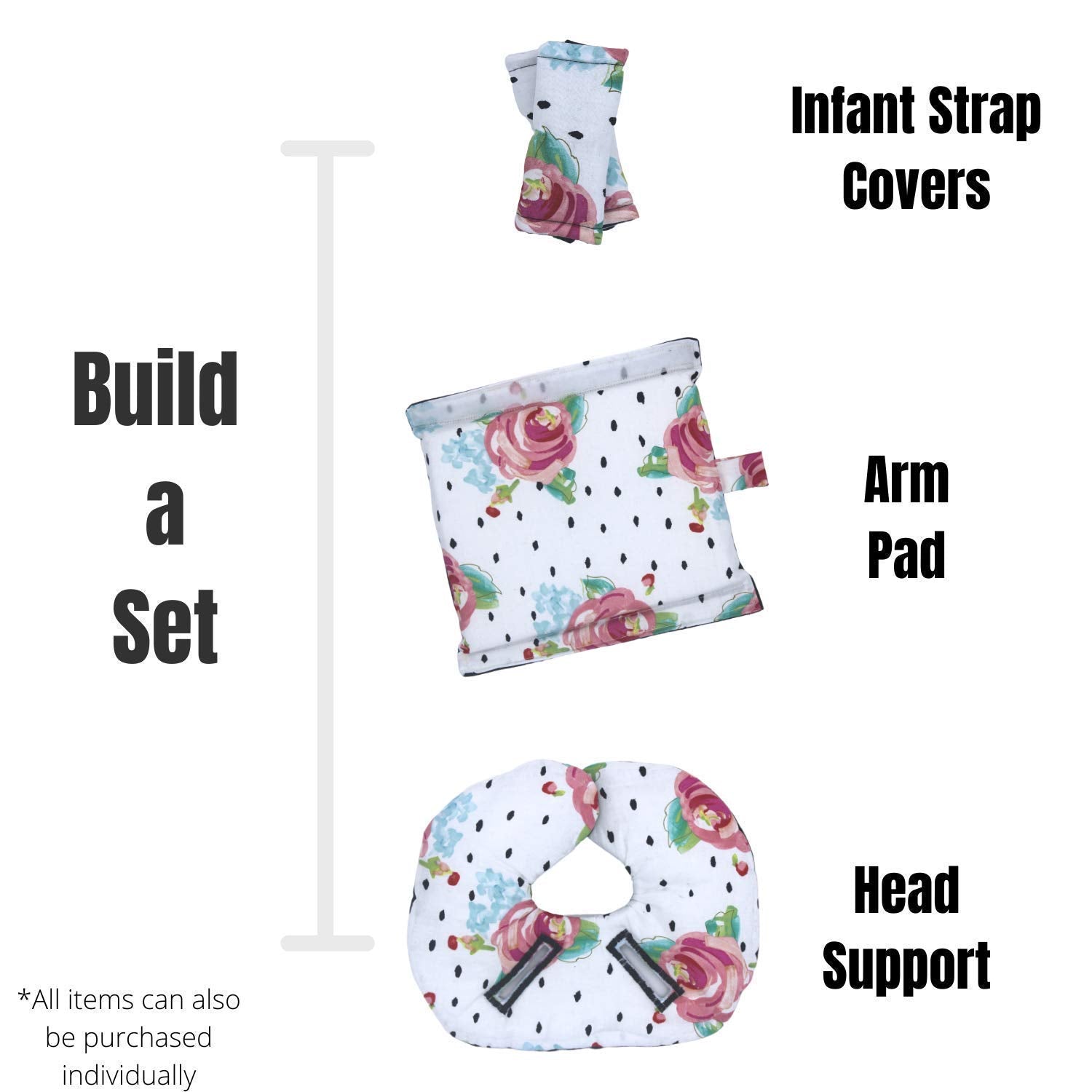 Baby Car Seat and Stroller Strap Covers, Soft Seat Belt Pad, Carry Cushion, Infant Head Support