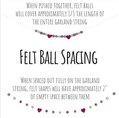 Felt Ball and Star Garland- Pastel Spring Easter- 1" (2.5 cm) Wool Felt Balls