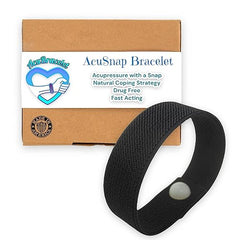 Rubber Band Snap Bracelet-Anxiety Relief Acupressure Band with a "Snap"-Refocus Your Mind During Unwanted Behaviors-Great for Panic Attacks, Addictions, Concentration (Medium 7, black)