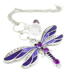 Dragonfly Rear View Mirror Car Charm - Crystal Sun Catcher for Car