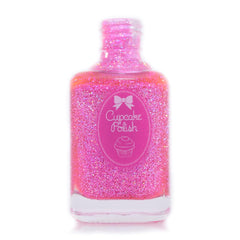 Mr. Mint - hot pink glitter holographic nail polish by Cupcake Polish