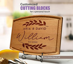 Tayfus Personalized Cutting Boards - Custom Engraved Wood Chopping Block - USA Handmade - Best Wedding, Housewarming, Anniversary, Birthday, Christmas Gift Idea For Friends, Couples, Family, Mom, Dad