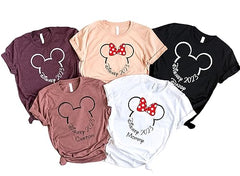 Disney Vacation 2023 2024 Shirt, Family Trip Essentials Shirts, Disneyland Family Matching Shirts, Mickey & Minnie Mouse Personalized Outfit, Travel Custom T-Shirts