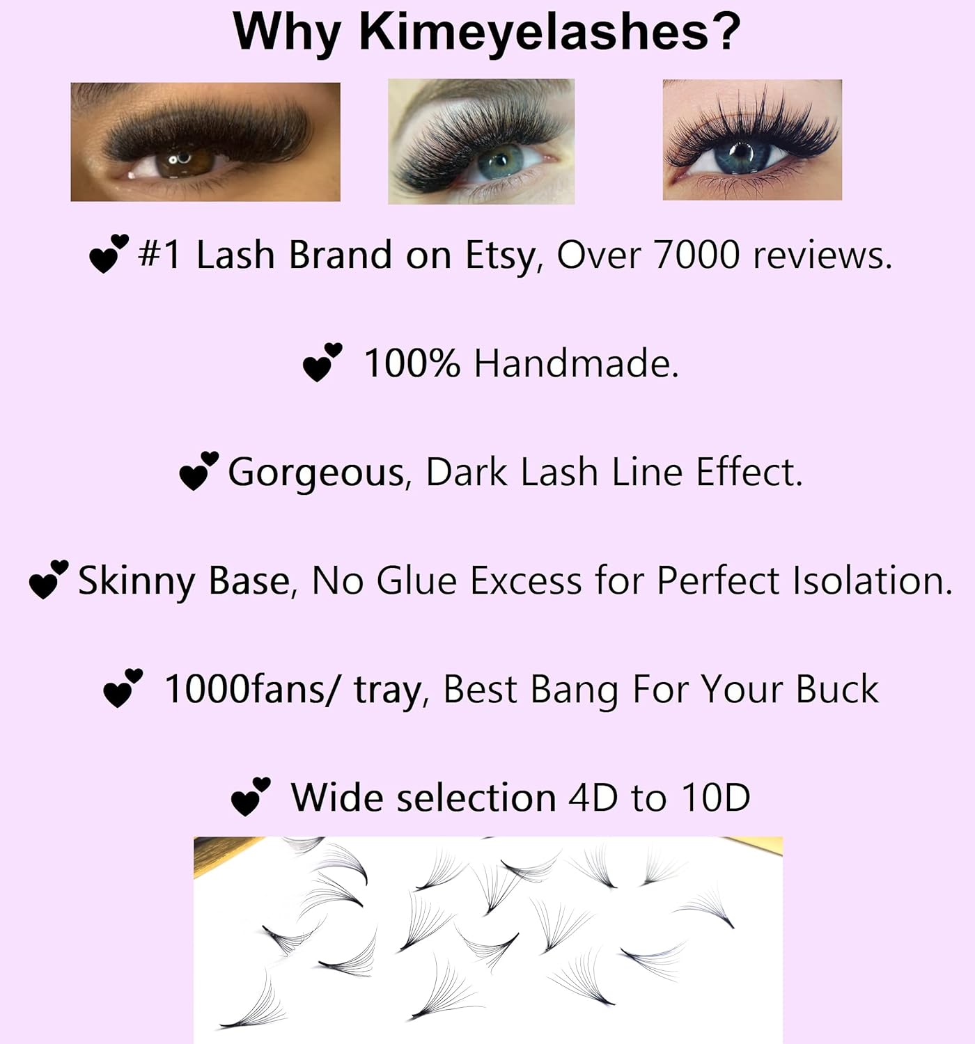 1000 Premade Wispy Fans EyeLash Extensions Spikes 5D 7D Promade Fan Mixed Lengths 9mm-16mm Curl D - C Professional Volume Lash (5D | C | 0.07 | 12mm)