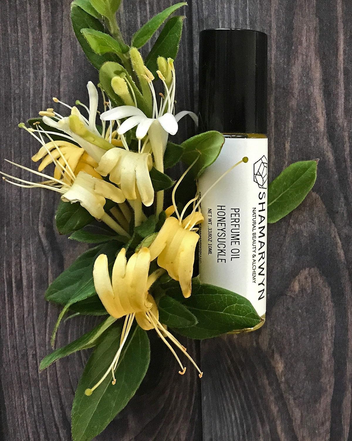 Honeysuckle Perfume Oil, Natural Organic Botanical, Pure Essential Oil Blend Roll-On by Shamarwyn
