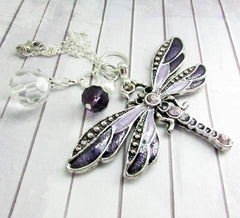 Dragonfly Rear View Mirror Car Charm - Crystal Sun Catcher for Car